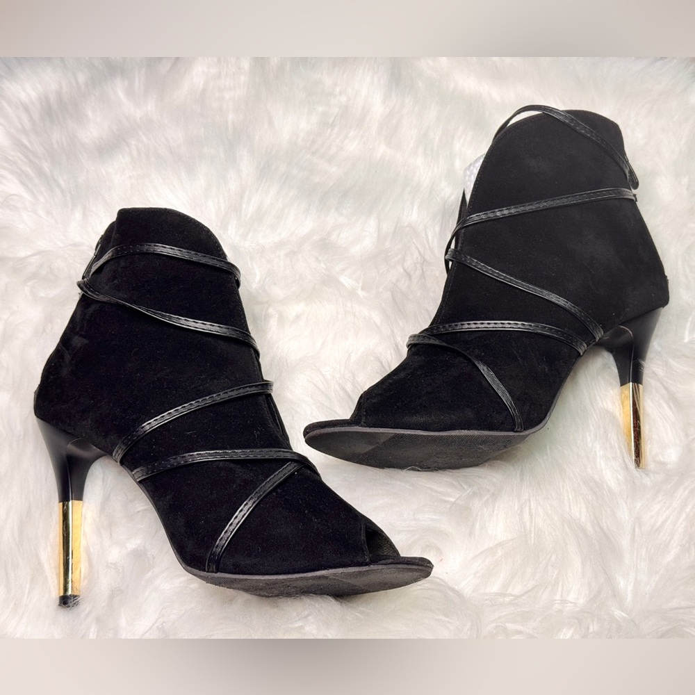 Black Heeled Ankle open toes SUMMER boots
